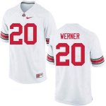 Men's Ohio State Buckeyes #20 Pete Werner White Nike NCAA College Football Jersey Version MNS7044KZ
